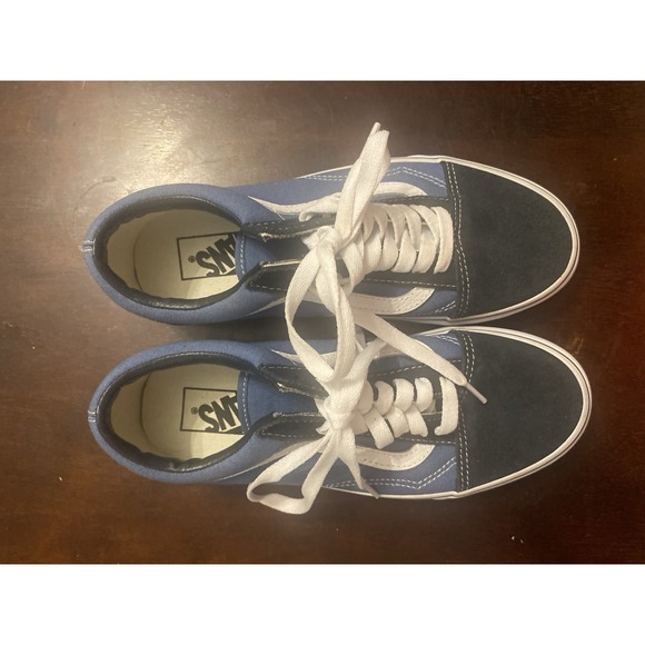 Vans Other - Vans Old Skool navy blue/white canvas size 6.5 women NWT
